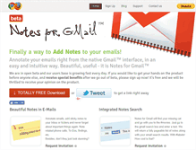 Tablet Screenshot of notesforgmail.com